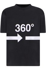 Balenciaga 360 PRINT TUBULAR T-SHIRT | BLACK/WHITE